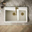 Riverby Top-Mount Large/Medium Double-Bowl Kitchen Sink with Accessories and Single Faucet Hole