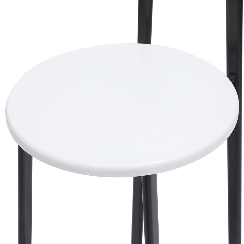 Ensemble de 3 tabourets de bar à hauteur de comptoir pour îlot de cuisine, Blanc
