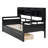 Solid Wood Twin Daybed In Elegant , With Slat Base And Practical Storage Space Hue, Support, Convenient-1003600725-1003600727