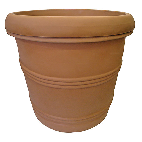 Pot de fleurs rond en terre cuite de 19 po Aspen & Fig