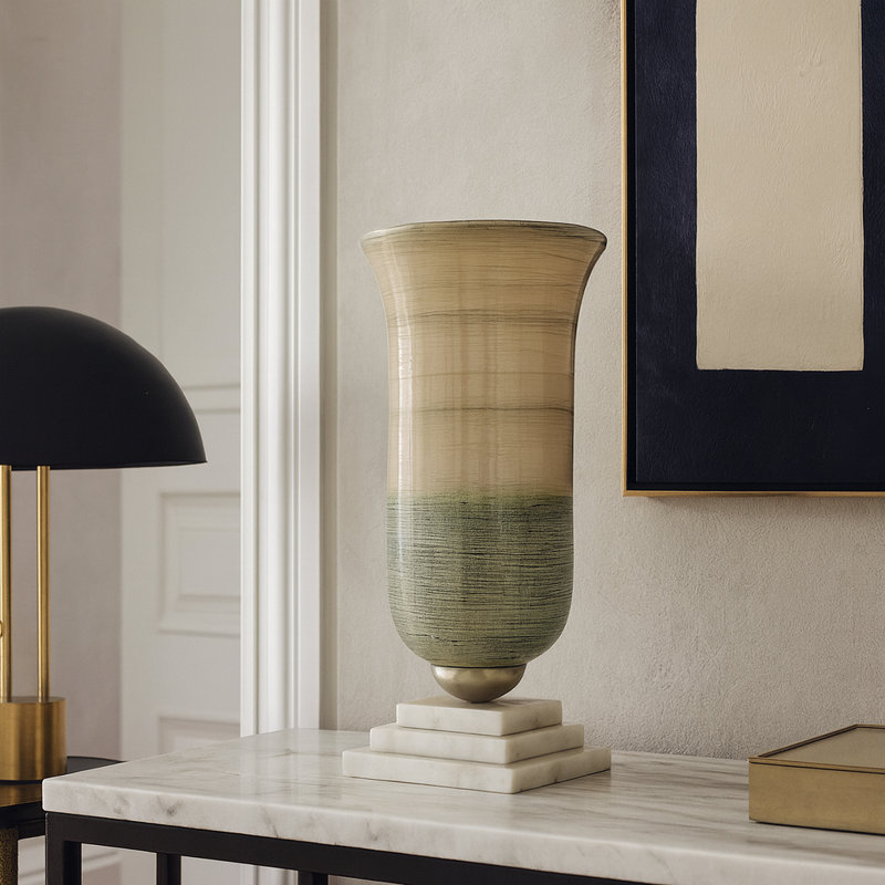 Vase de table en verre et en verre Santara