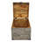 20" Gray Solid Wood Square End Table
