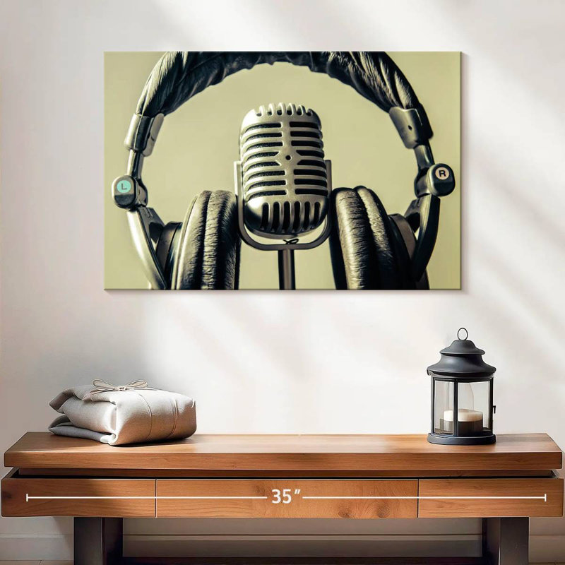 Abarca Microphone And Headphone, 20" H x 30" W