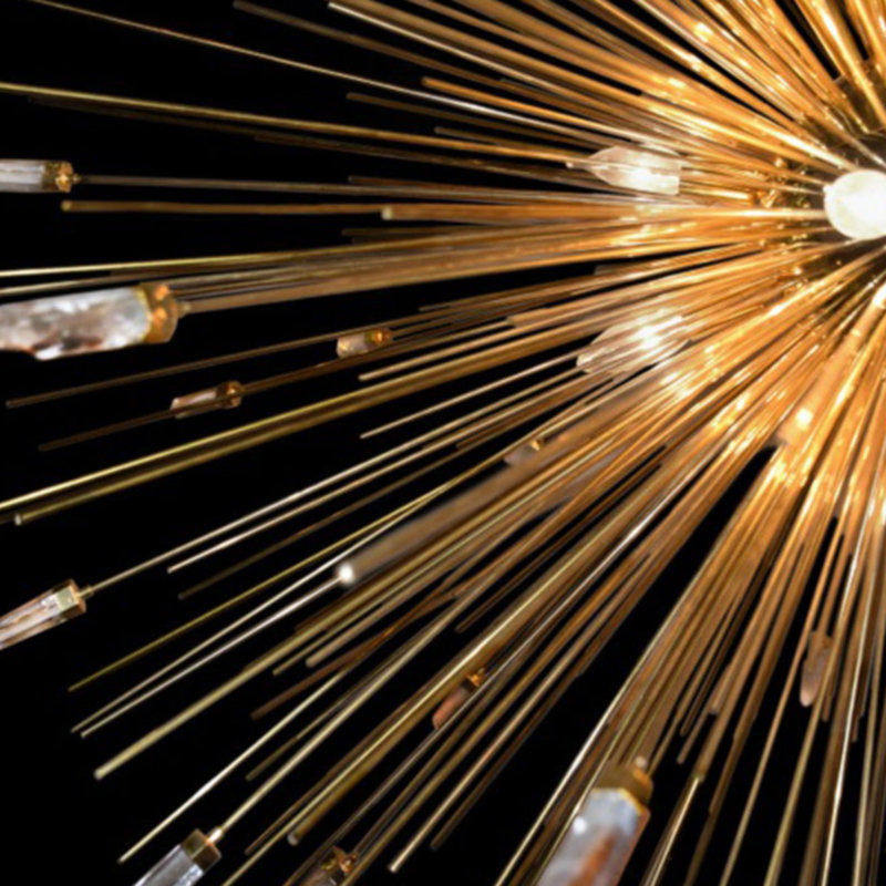 Gramercy 12 - Light Chandelier, Polished Brass, 48" H x 58" W x 58" D