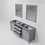 Ensemble de meuble-lavabo double l 84 po x P 22 po et miroirs 34 po Marsyas-1287933827