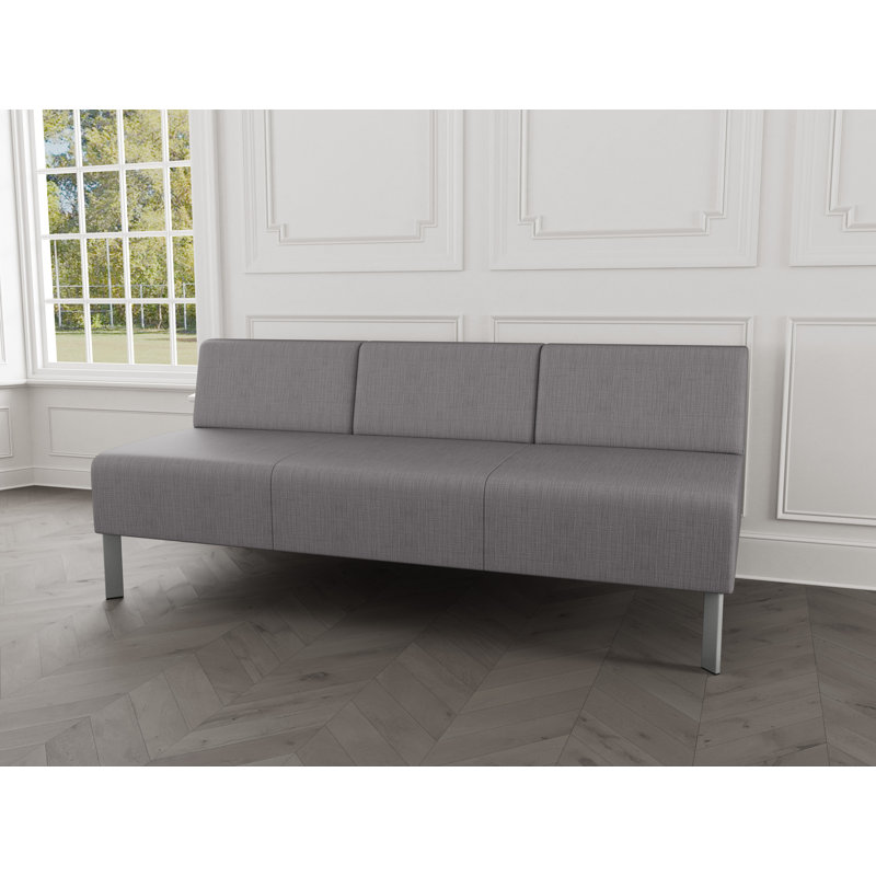 Canapé sans accoudoirs Luxe Lounge, Acier argent, Plot Line acier