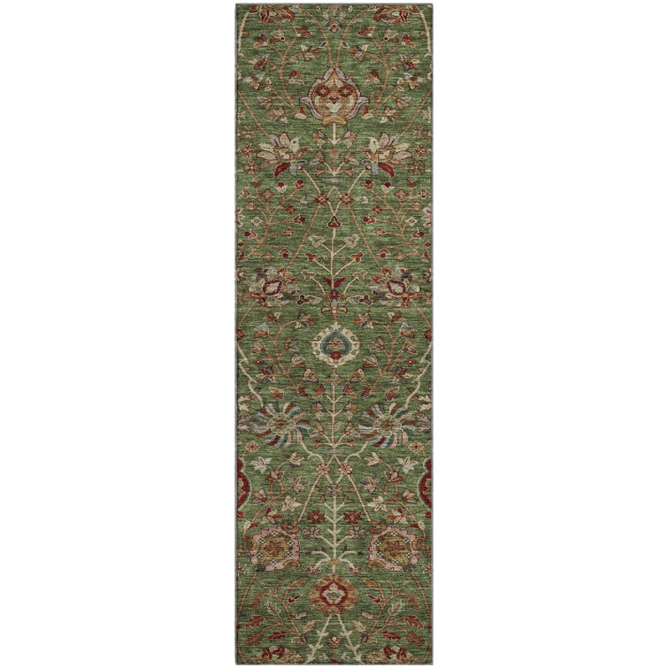 Premium Machine Washable Dahl AMF1085 Floral Rug