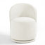 Chaise rembourrée d'appoint en chenille beige-111969058