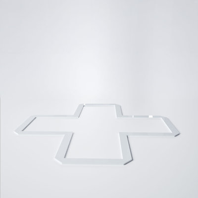 Panneaux muraux décoratifs en acrylique Fowler, grand, l 23 3/8 po x H 23 3/8 po x T 1/8 po, noir