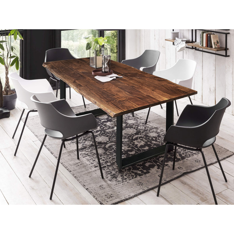 Pamela Acacia Rectangular Wood Top Dining Table