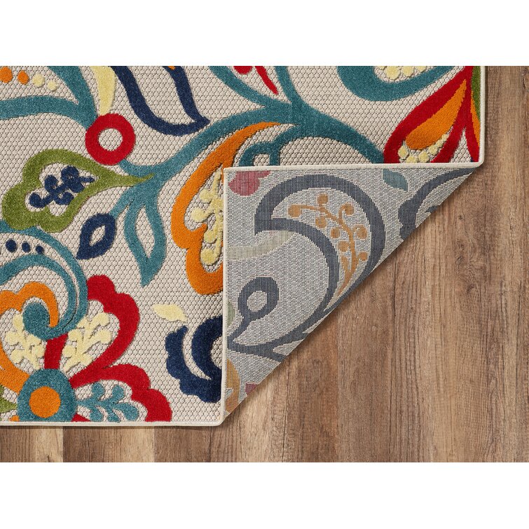 Murat Modern Orange Indoor/Outdoor Patio Rug - Lush Ambience