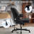 Ergonomic Cross-Legged Office Chair  With Adjustable Armrest& 360° Swivel For Home Office，350lbs Capacity-922597900-922597893