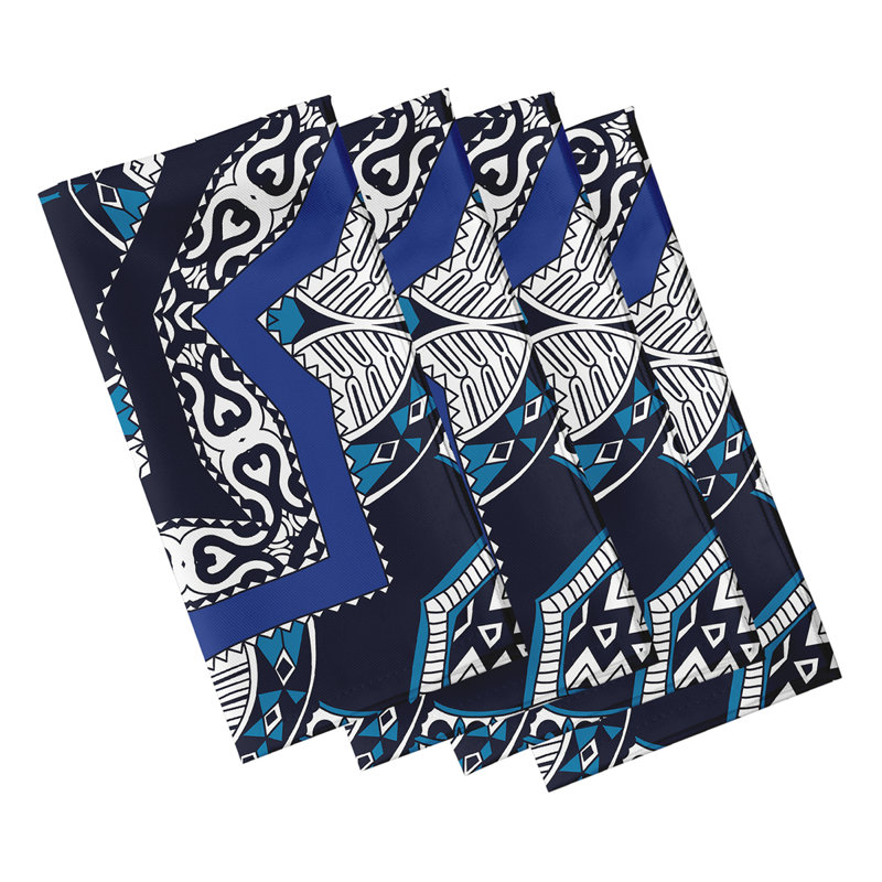 Arlinde Shawl Napkins, Navy