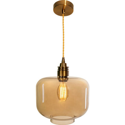 Lydia 1 - Light Amber Single Pendant