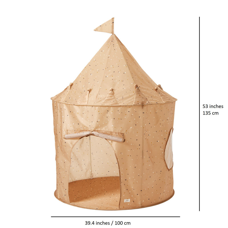 Terrazzo Clay Recycled Fabric Kids Play Tent Castle