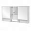 Armoire à miroir 55 po 3-en-1 à fixation murale 55 po avec tablette réglable, charnières à fermeture en douceur, panneau de fibres à densité moyenne de haute qualité, pour meuble-lavabo de salle de bain, salon, rangement de chambre à coucher