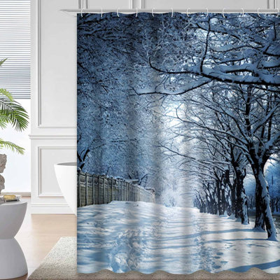 Rideau de douche Winter Snow Christmas