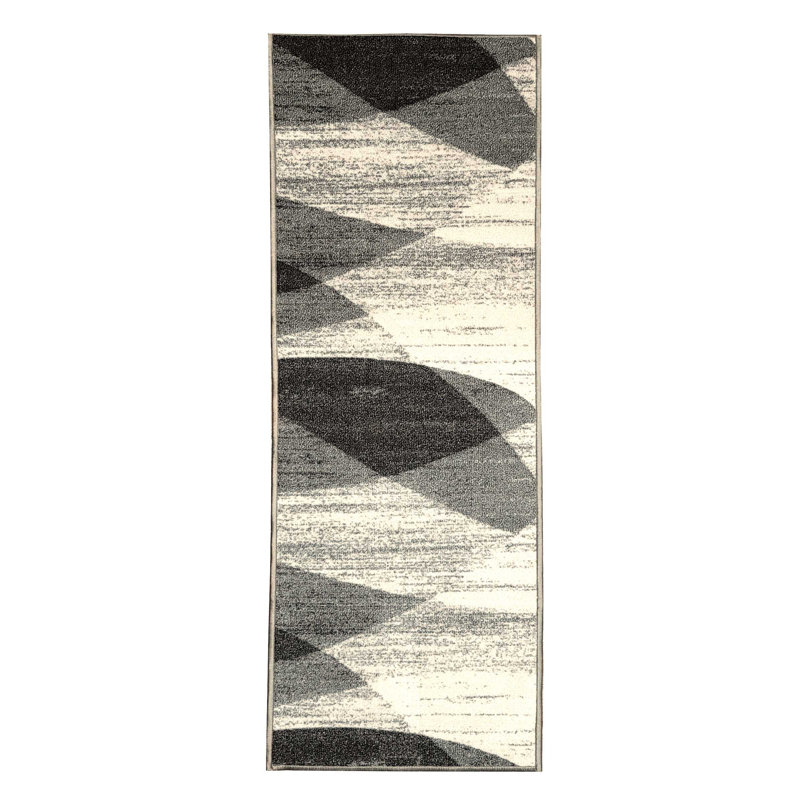 Abstract Water Resistant Non-Skid Kitchen Mat, Rectangle  1'8" x 4'11" 