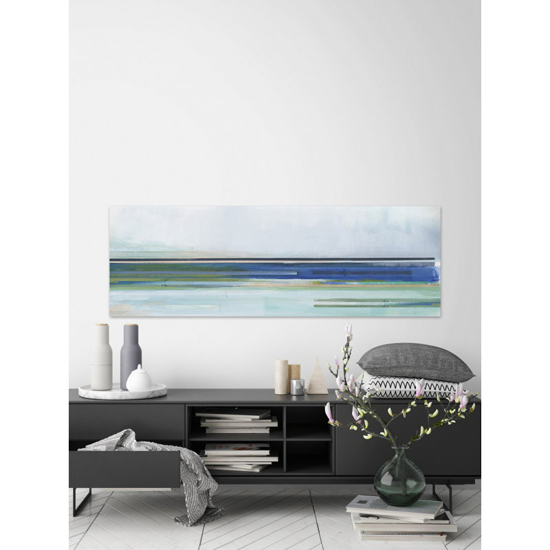 « blue lapis cascade iv », reproduction de peinture à l’acrylique sur toile tendue, H 15 po x l 15 po x P 1,5 po