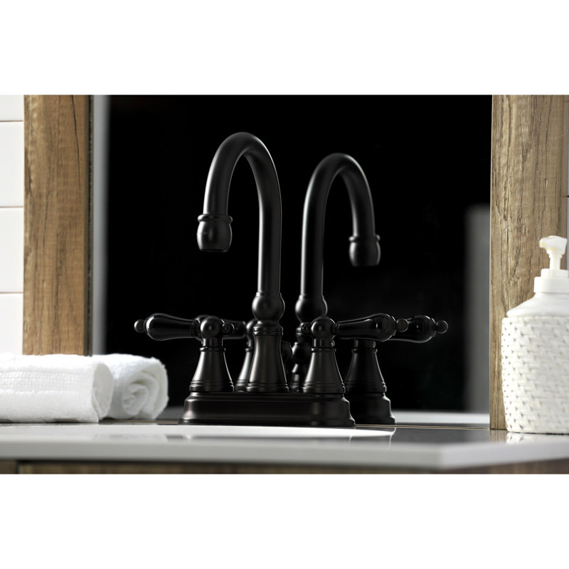 Robinet pour salle de bain avec ensemble de drain central à Duchess, Bronze huilé