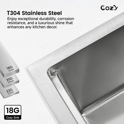 Pull-out Faucet Single Bowl Sink Kitchen Vegetable Sink 304 33"x22" Whale Waterfall Sink Stainless Steel Dish Sink wIth Dishwasher Accessories Household Vegetable Washing Basin