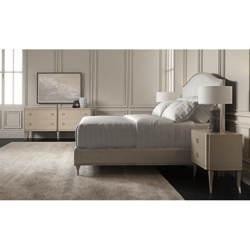Fontainebleau Upholstered Bed, King, White