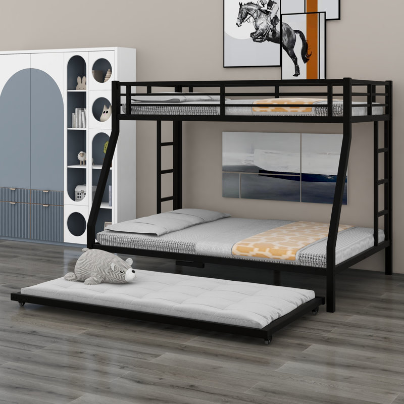 Lit superposé avec lit gigogne, solution parfaite pour les soirées pyjama et les petites pièces
