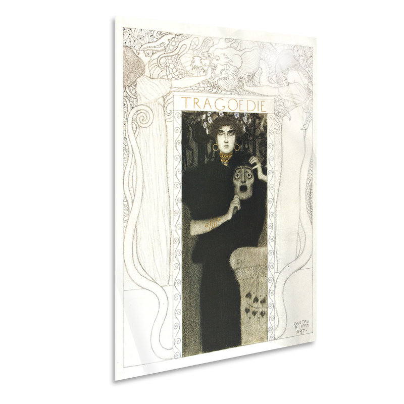 Tragedy by Gustav Klimt - No Frame Painting on Plastic / Acrylic, 95cm H x 65cm W