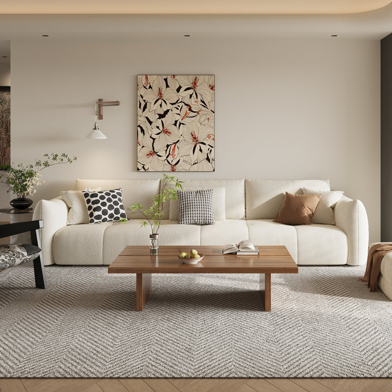 47.2" Inch Rectangular Coffee Table, Brown