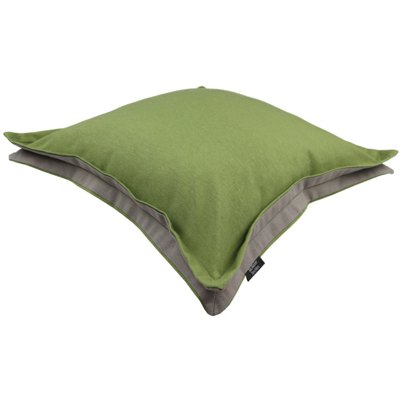 Square Cushion Cover, Fern Green/Taupe, 60 x 60cm