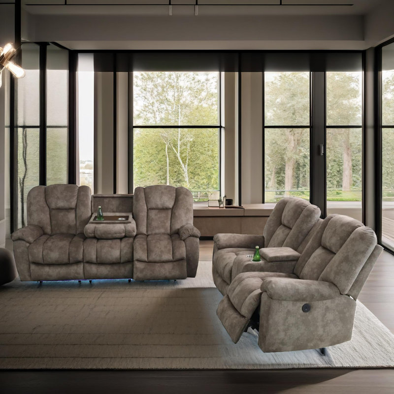 Ensemble de canapé inclinable 2 pièces Solace Power