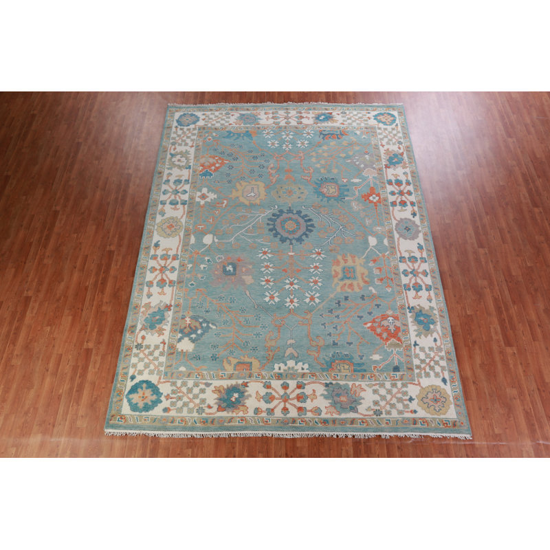 All-Over Floral Oushak Indian Area Rug