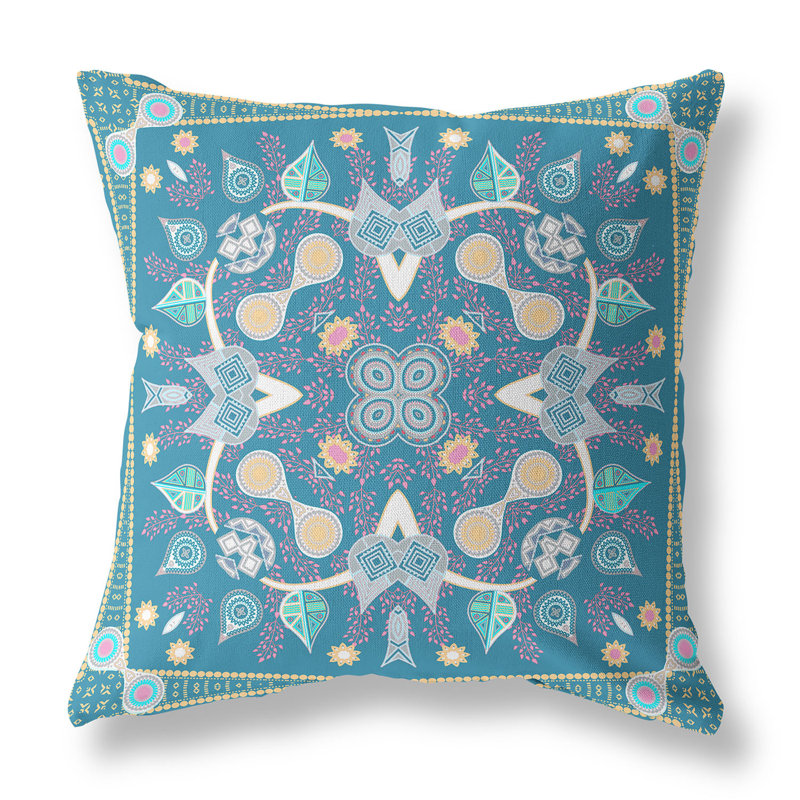 Coussin 18 po x 18 po, Turquoise