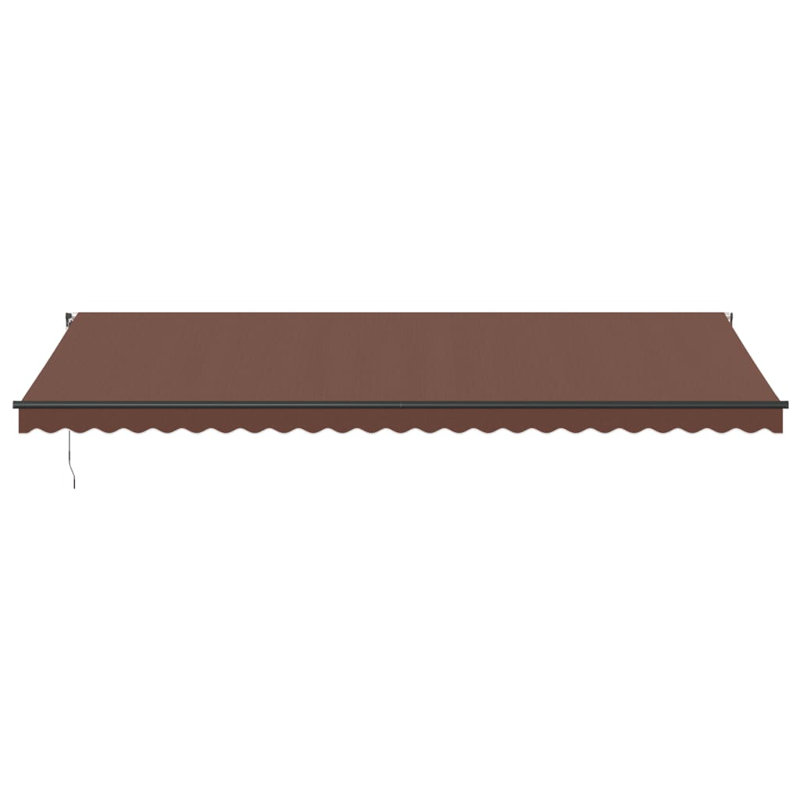 Dakota Fields Polyester Cover Retractable Patio Awning, Solid Colour, Brown/Black, 600 x 350cm