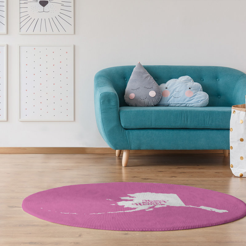 Tapis en polyester à ancrage doux home, Rond 5 pi