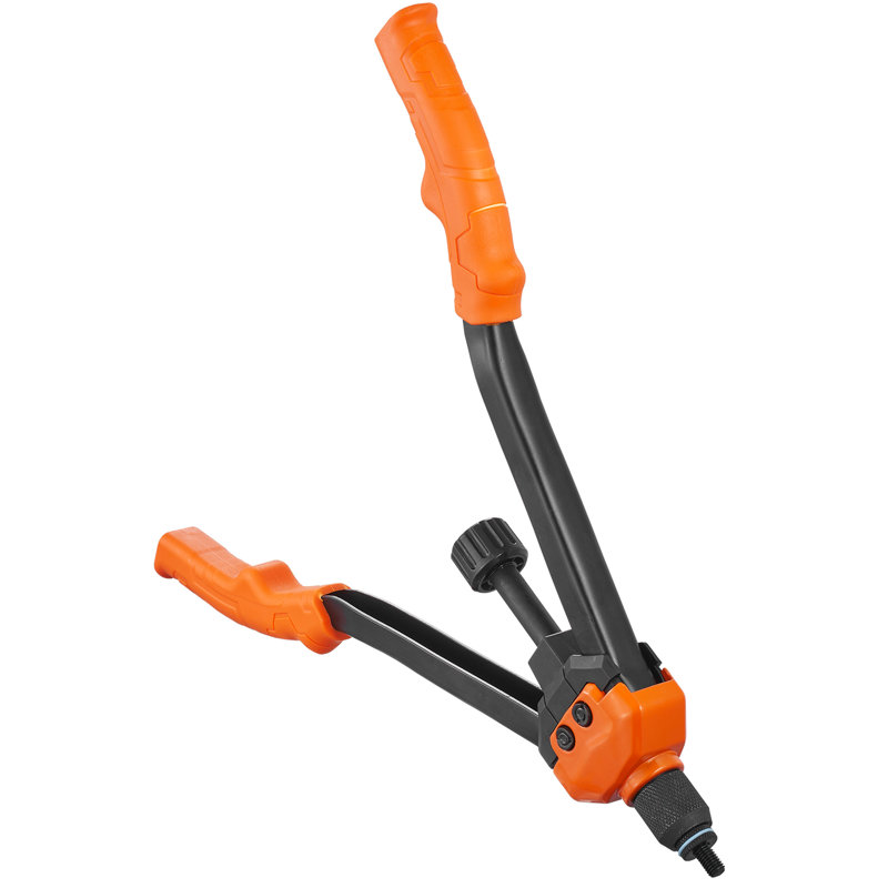 Ensemble d'outils pour écrou de rivet en acier orange, 16 pouces de long, mandrins 13 pièces et écrous 186 pièces, rivetage rapide, support stable, alliage haute résistance, installation facile