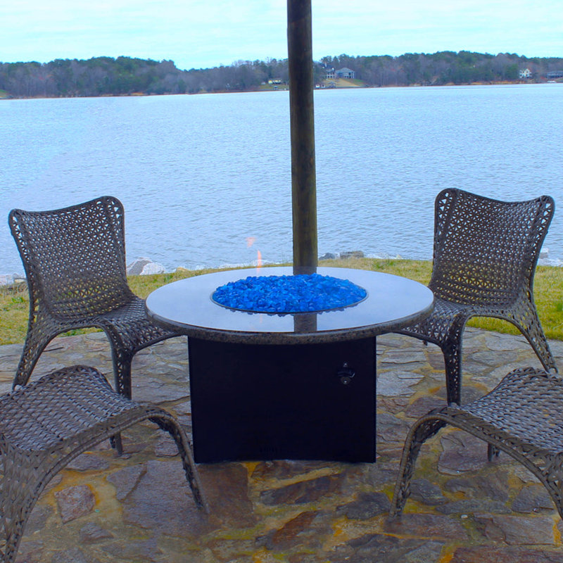 Verre de foyer d'extérieur, 20 lb, Bleu clair