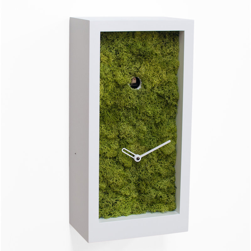 Mitcham Wood Wall Clock, White