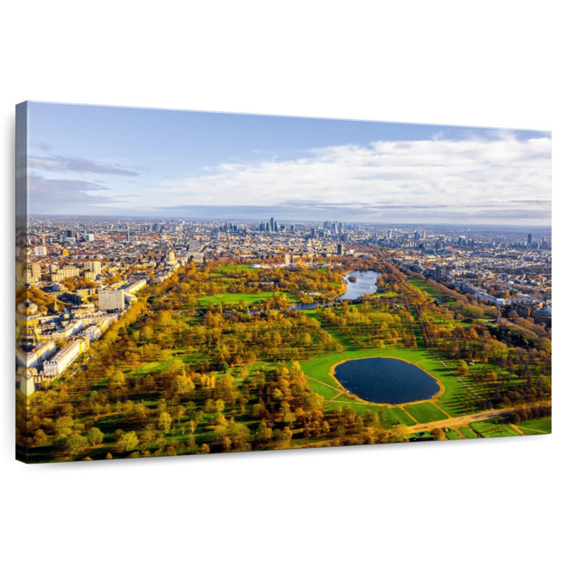 Vue aérienne de Hyde Park, H 24 po x l 36 po