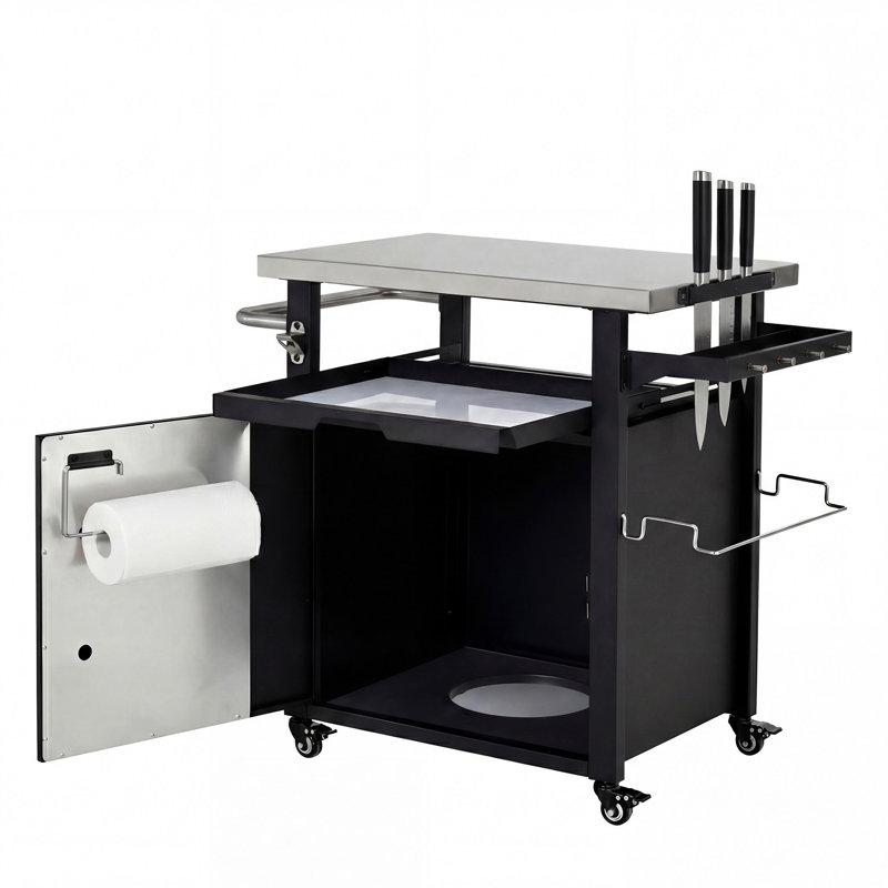 Chariot grill 39,5 "avec armoire de rangement