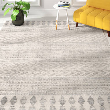 Javen Light Gray Machine Washable Non-Skid Rug Latitude Run Rug Size: Rectangle 7'9 x 10'3