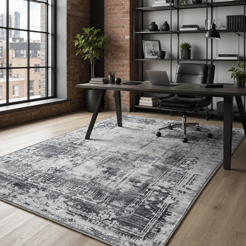 Vintage Look Cotton and Chenille Flatweave Area Rug, 200 x 300 cm