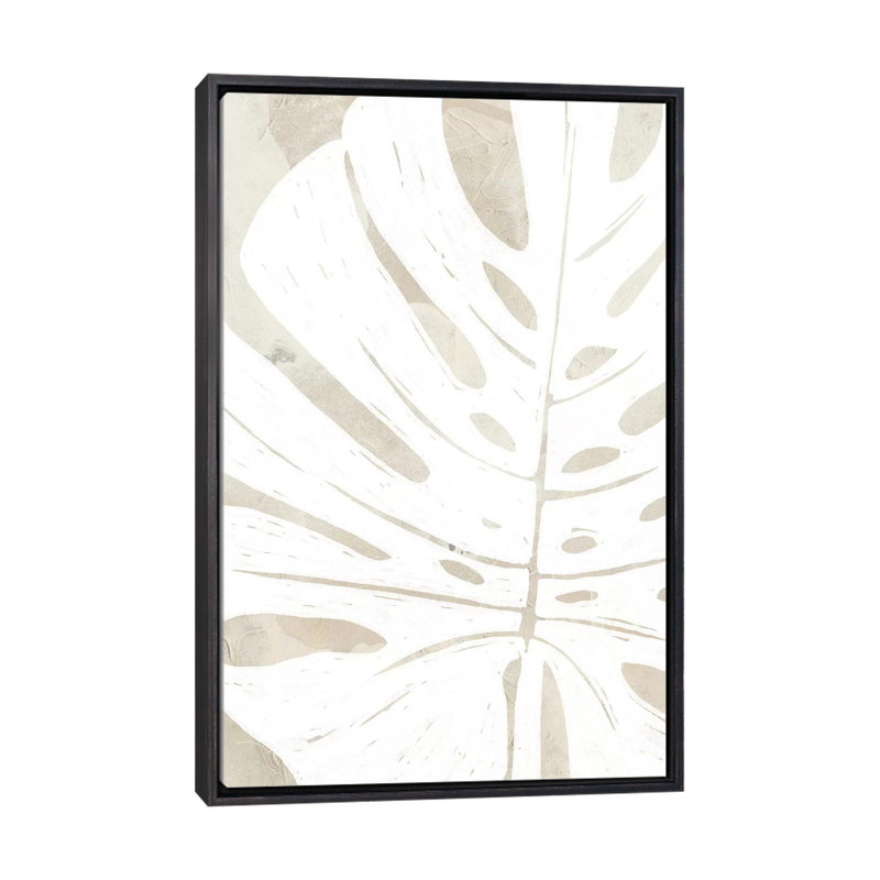 «Linen Tropical Silhouette I» par June Erica Vess - impression d'art graphique, H 26 po x l 18 po x 1,5 po