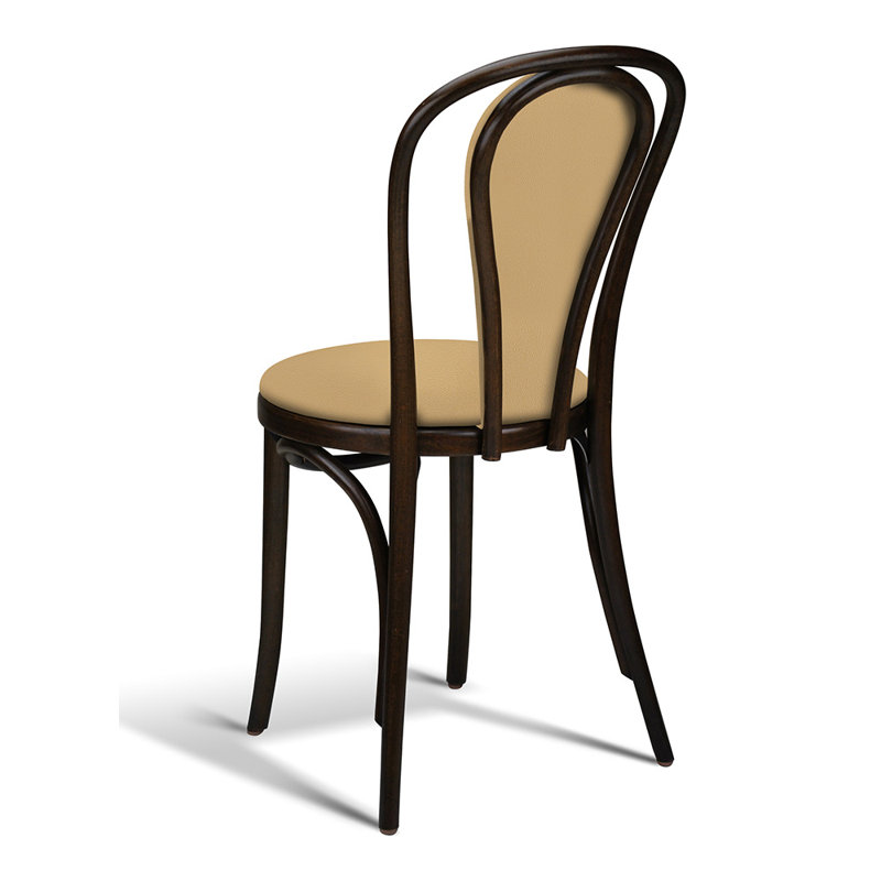 Chaise d'appoint en bois courbé, Daim