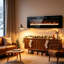 Foyer électrique mural Delphi avec minuterie, télécommande, flamme réglable, 700 W / 1400 W-1559276506