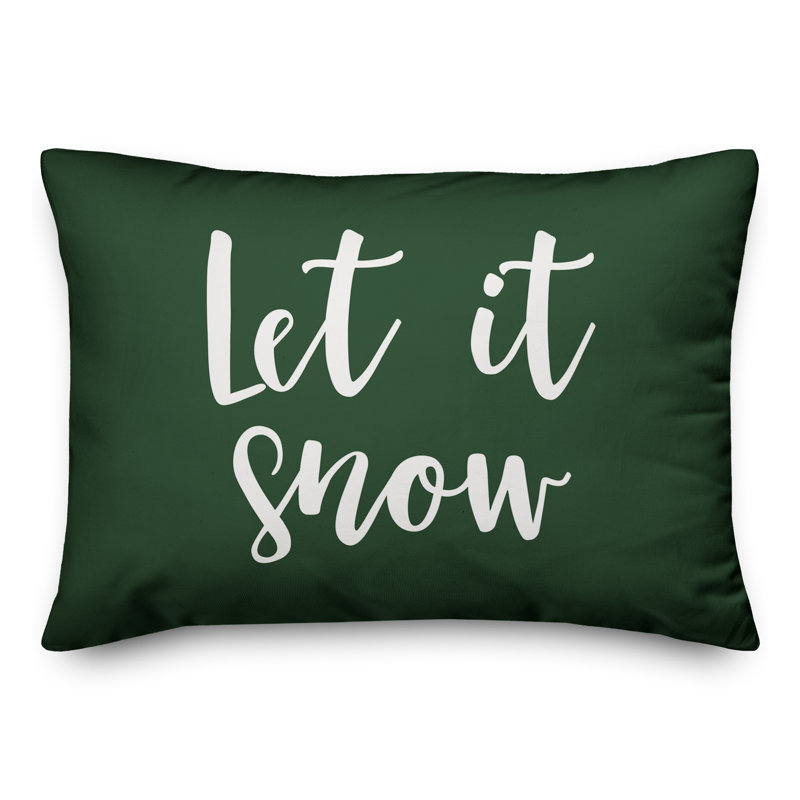  Coussin Let it Snow, Vert foncé