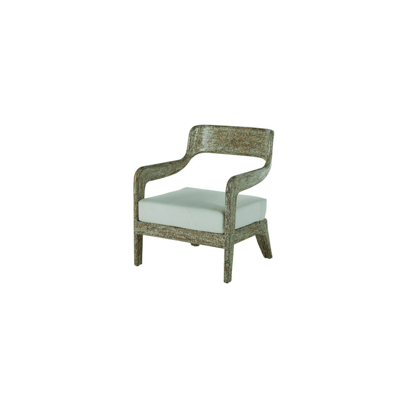 Gray Faux Fur Lounge Chair with Resin Frame