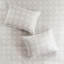 Housse de couette pour lit double / grand en coton 4 pièces - Shabby Chic, brodée avec médaillon et motif inversé, comprend une couette, 2 taies décoratives 1 coussin décoratif, lavable à la machine réversible double / grand, coton,