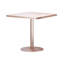 Table de salle à manger moderne avec plateau en faux marbre et assemblage facile