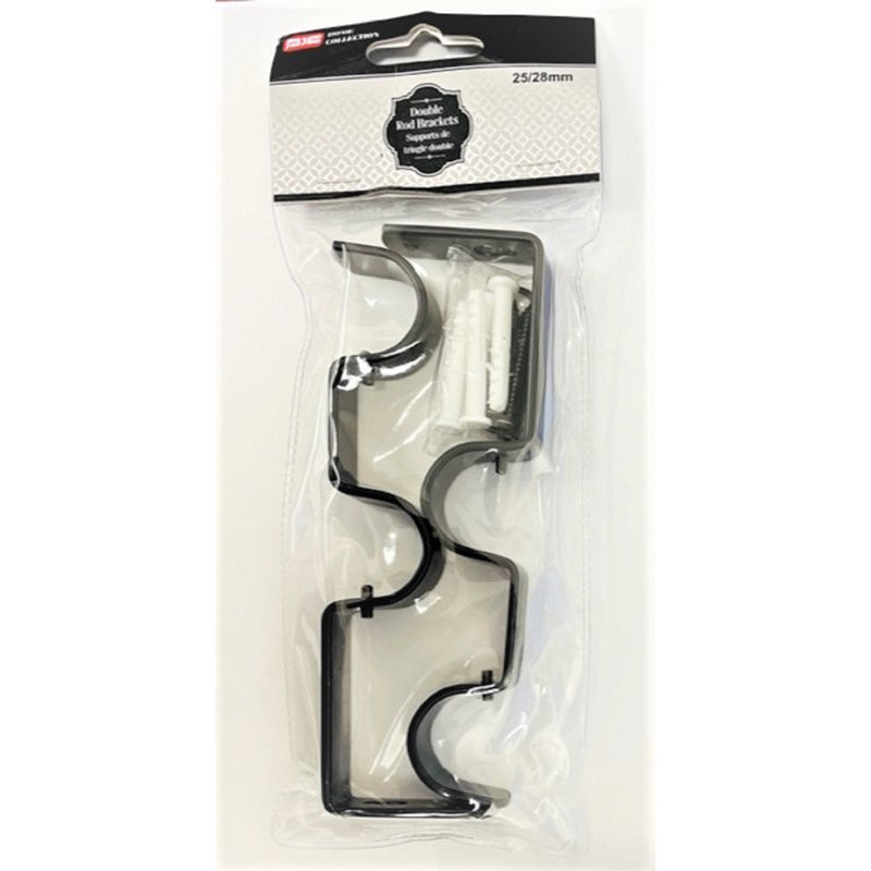 Accessoire de quincaillerie de largeur totale de 2 po, Noir